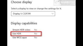 How to Enable HDR in Windows 10