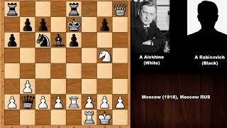 Alexander Alekhine vs Abram Rabinovich - Moscow (1918)