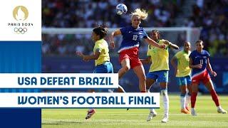 USA Defeat Brazil for Gold | Women's Football Final | #Paris2024 Highlights