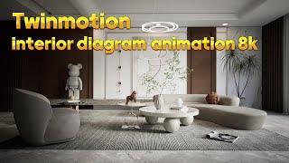 Twinmotion interior Diagram animation 8k | Interior Animation #twinmotion