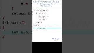To calculate the greatest common divisor (GCD) of two integers. #cprogramming #gcd #coding