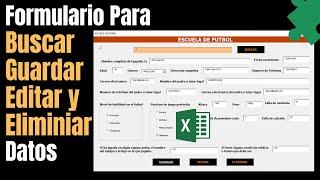 🟢 GUARDA, BUSCA, EDITA y ELIMINA Información de tus BASE de DATOS con Formularios de VBA 🟢