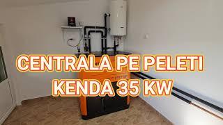 Centrala pe peleti Kenda 35 kw - Montaj profi - 15 calorifere - Cos inox izolat