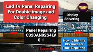 Led Tv Double Image & Color change|Toshiba:32P2401EE|Panel Repair|C320AN02S4LV0.|Ckv Lines Shorting