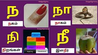 தமிழ்|உயிர் மெய் எழுத்துக்கள்|ந நா நி நீ வரிசை சொற்கள்/செந்தமிழ்ச்சுவடி