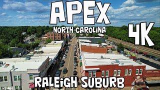 Apex NC 4K /Raleigh Suburb /14th Largest City in NC  (DJI Mavic Air 2S Drone Footage) Good Living!