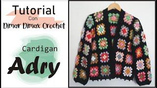 [STEP BY STEP] How to make a CARDIGAN/JACKET/JACKET with GRANNY SQUARE EASY tutorial