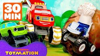 30 MINUTES of Blaze and the Monster Machines TOYS Best Races & Rescues!  | Toymation