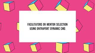 Ontraport Dynamic CMS - Mentor or Facilitators Selection