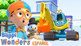 Excavadora De Nieve | Blippi Wonders | Caricaturas para niños | Videos educativos para niños