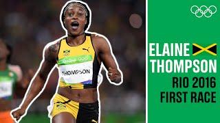 Elaine Thompson's first Olympic race!