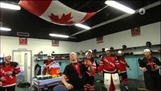 Canadian celebration after the game against Russia 2015-05-17 IIHF 2015 WC