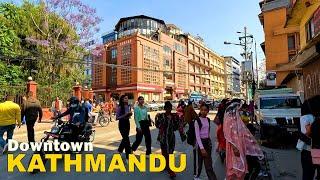 4K Virtual Walking Tour through Downtown Kathmandu, NEPAL - City Walks 2023