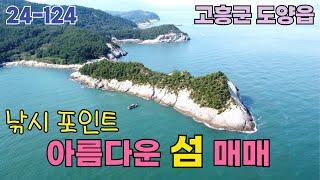 24-124[땅이야기TV] 소장가치 있는 아름답고 독특한 섬 매매 2억 오천항에서 배타고10~15분  섬 주변 낚시포인트 자연환경 아름다운 곳 나만의 섬 고흥군 도양읍 임야 섬매매