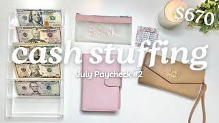 CASH ENVELOPE STUFFING | JULY 2024 PAYCHECK #2 | Budget With Me | MONETS MONEY