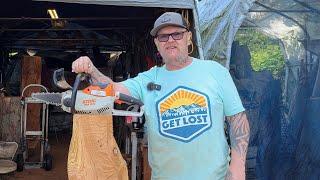 Wood carving an owl with chainsaws. And it's another Jordy Does video.