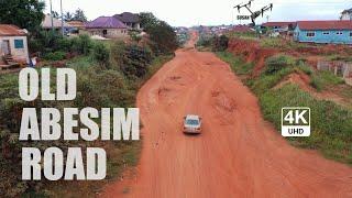 Sunyani Old Abesim Road Drive and Aerial View 4K