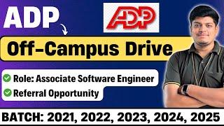 ADP Off Campus Drive 2025, 2024, 2023, 2022-21 | Associate Software Engineer Hiring | How to Apply?