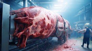 SHOCK!! Incredible Cow Slaughter & Beef Processing Factory - Doner Kebab Meat Production Technology