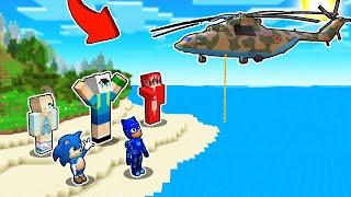 HELİKOPTER BİZİ KURTARMAYA GELDİ!  Minecraft Hayalet Adası SON