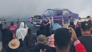 AutoFest Sickest Tip-in winner Ryan Shirtcliffe in VIOLENT V6 turbo Mitsubishi Lancer 