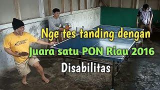 Ngetes juara PON Riau 2016 Eli vs Maman catro Tenis meja malar aman santana Kuningan Jabar