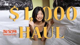 $1000 ONLINE SHOPPING HAUL @ TAOBAO | clothing, accessories try on | PART 1