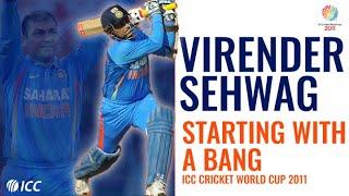 Virender Sehwag: Five matches, five first-ball boundaries | Cricket World Cup 2011