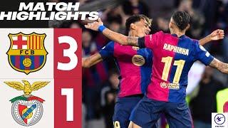 HIGHLIGHTS | Barcelona vs Benfica 3-1 All Goals & Highlights | Champions League 2024/25