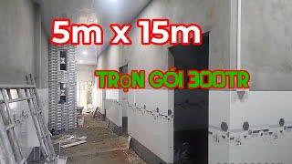 Xây nhà trọn gói giá công nhân , 5m x 15m chỉ 300tr .