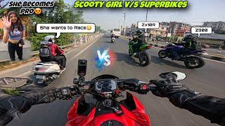 She Wants to Race With My Kawasaki z900  | Public Reaction on Superbike