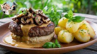 Beef Patty with Mushroom Sauce: A Traditional German Recipe!