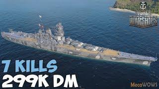 World of WarShips | Yamato | 7 KILLS | 299K Damage - Replay Gameplay 4K 60 fps