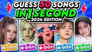 GUESS THE 50 KPOP 2024 SONGS IN 1 SECOND [2024 EDITION] |KPOP GAME / KPOP QUIZ 