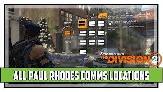 The Division 2 All Paul Rhodes Comms Locations Warlords of New York