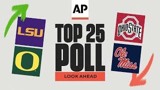 College Football Week 8 AP Top 25 Look Ahead: Ole Miss OUT of CFP after losing in Death Valley?