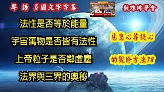 法性是否等於能量 宇宙萬物是否皆有法性 上帝粒子是否鄰虛塵 法界與三界的奧秘 (粵語) 78慈悲心與菩提心的觀修方法 啤嗎哈尊金剛上師 敦珠佛學會