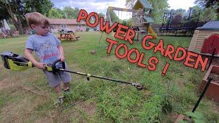 WEED EATER VIDEOS FOR KIDS | String Trimmer, Leaf Blower, Hedge Trimmer