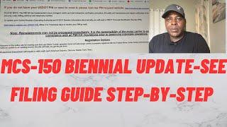 MCS-150 Biennial Update-Watch Step-By-Step Guide from the FMCSA  Portal