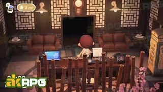 Vintage ACNH Japanese Living Room (Meeting Room) | Best Animal Crossing Interior Design Ideas