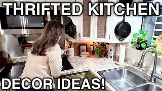 Creating a Cozy WINTER Kitchen with Thrift Store Finds part 2! Decorating on an extreme budget!