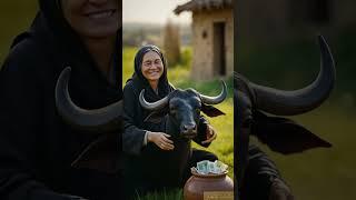 قصة البقرة والحزن الكبير | لماذا بدأت الجدة تبكي؟ #viralvideo #youtubeshorts #قصة_مؤثرة #animals
