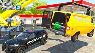 GARRETT GOT KIDNAPPED (POLICE CHASE) | Farming Simulator 22