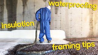 3 Tips for a Better Basement BUILD (Insulation, Waterproofing, & Framing)