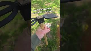 Easy fix for a wobbly garden hand tool #gardening #homesteadingskills #fixityourself