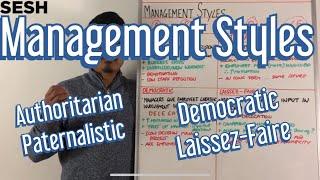 Authoritarian, Paternalistic, Democratic & Laissez-Faire - Management/Leadership Styles