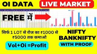 Oi Data Analysis in Live | open interest explained in option trading | Earn Daily Rs.1000 to Rs.5000