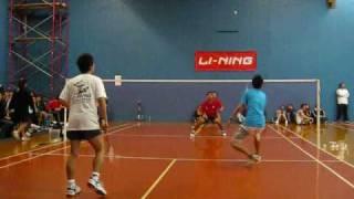 Herman Wu and Ernest So badminton men's double in Li-Ning Seattle Open (Quincy and Herman)