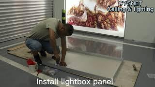 LED advertising lightboxes installation