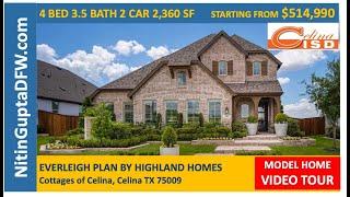 Everleigh Plan By Highland Homes in Cottages of Celina in Celina, TX | Celina  Model Home Tours